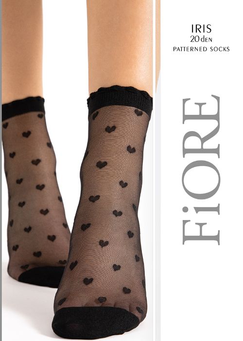 Fiore Iris Patterned Heart Ankle High SideZoom 3