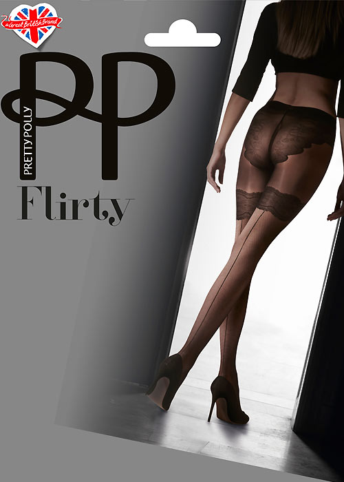 Pretty Polly nylon back seam tights