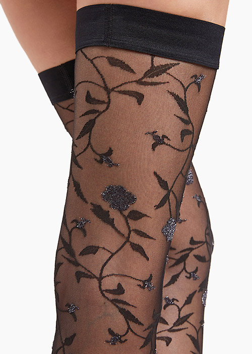 Wolford Florina Fashion Hold Ups In Stock At UK Tights