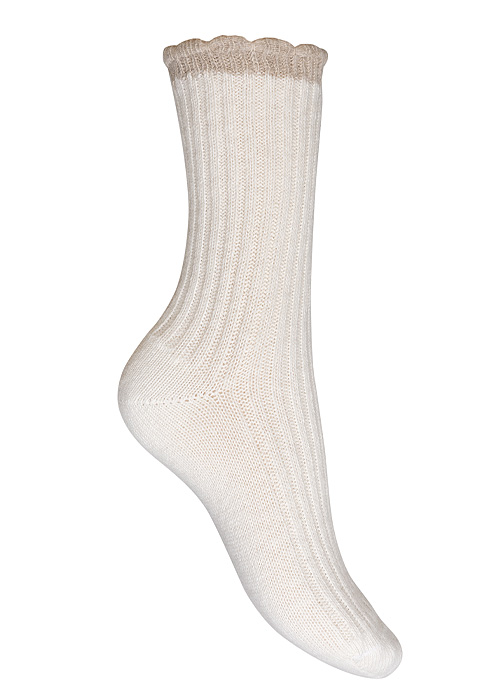 Charnos Cashmere Scallop Top Rib Sock SideZoom 4