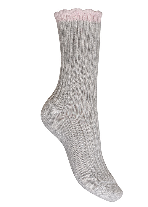 Charnos Cashmere Scallop Top Rib Sock Product image