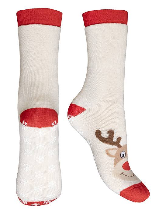 Charnos Reindeer Ladies Slipper Socks