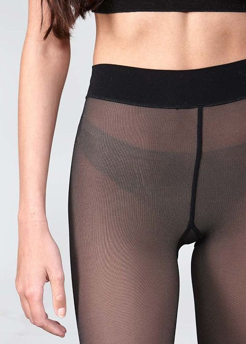 Couture Sheer Effect Thermal Opaque Tights SideZoom 4