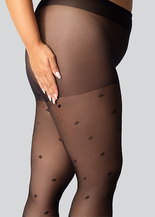 Mona Queen Size Diamond Rain 30 Tights SideZoom 2