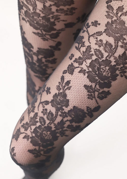 Oroblu Classy Floral Lace Tights SideZoom 3