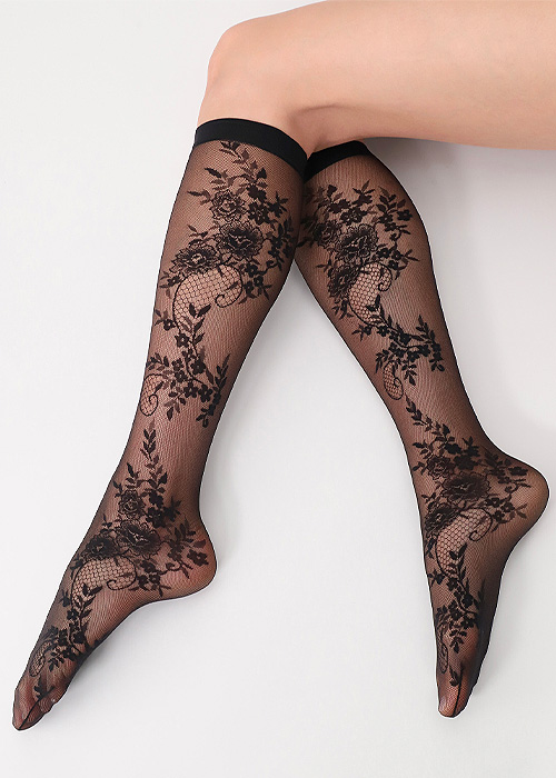 Oroblu Sexy Nonchalance Lacelike Knee Highs SideZoom 2