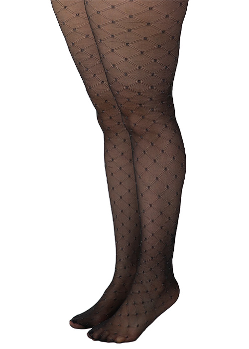 Pamela Mann Criss Cross Glitter Spot Tights SideZoom 3