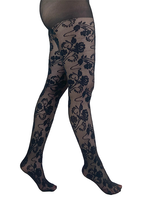 Pamela Mann Fleur Lace Tights SideZoom 2