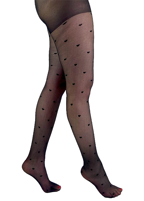 Pamela Mann Sheer Heart Crotchless Tights SideZoom 2