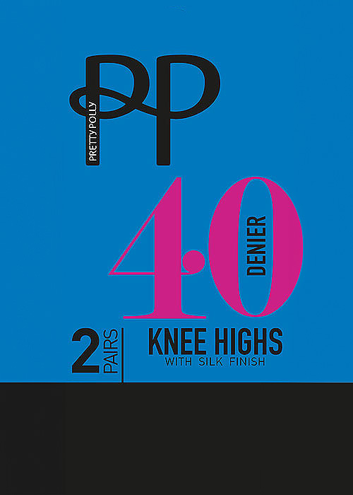 Pretty Polly 40 Denier Knee Highs With Silk Finish 2PP Product image